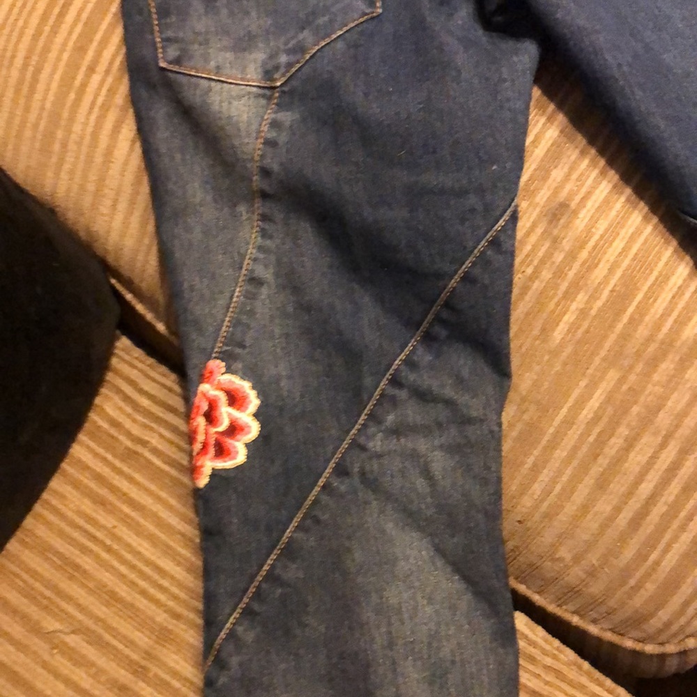 Japanese seam accent embroidered jeans - Picture 9 of 16